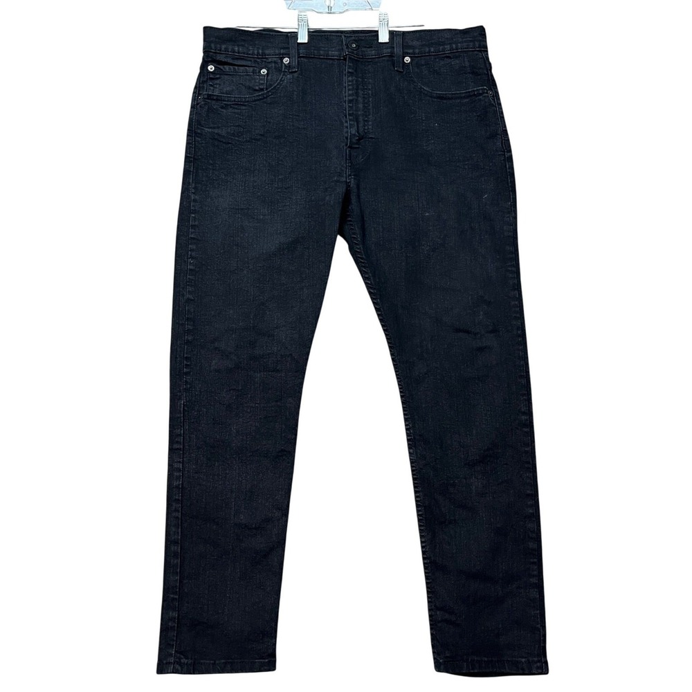 Signature by Levi Strauss S37 Slim Jeans Men 36x30 Black Stretch Denim Twill EUC